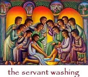servant washing